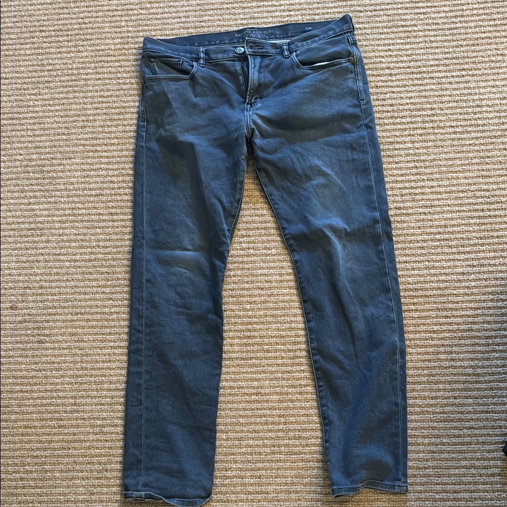 Banana Republic Men's Straight Jeans in Dark Blue